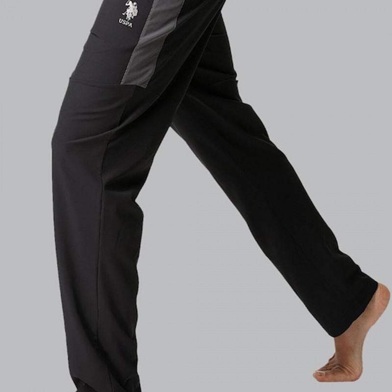 Men Black Solid Athleisure Lounge Pant